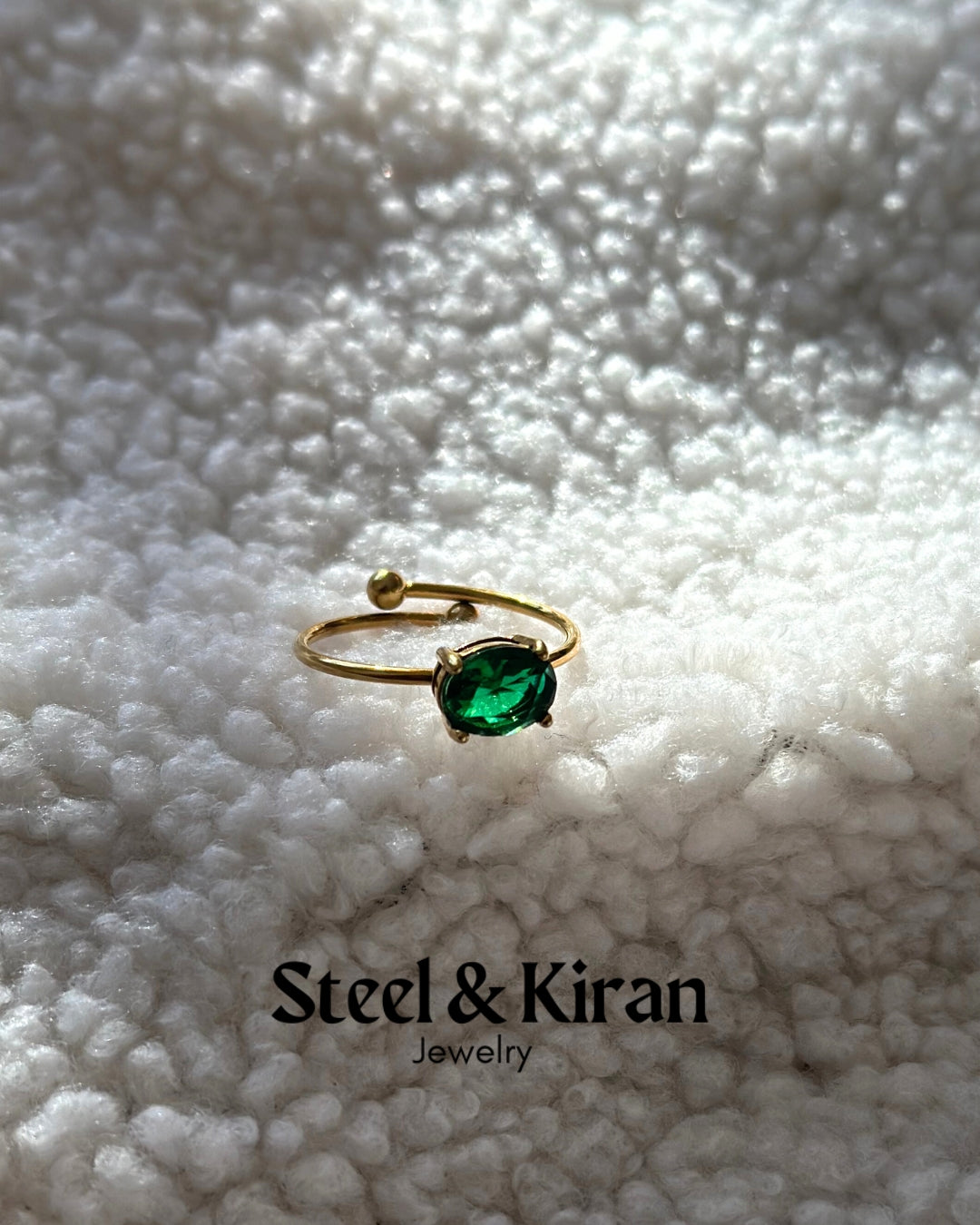 Bague en acier inoxydable “Aurora Steel”