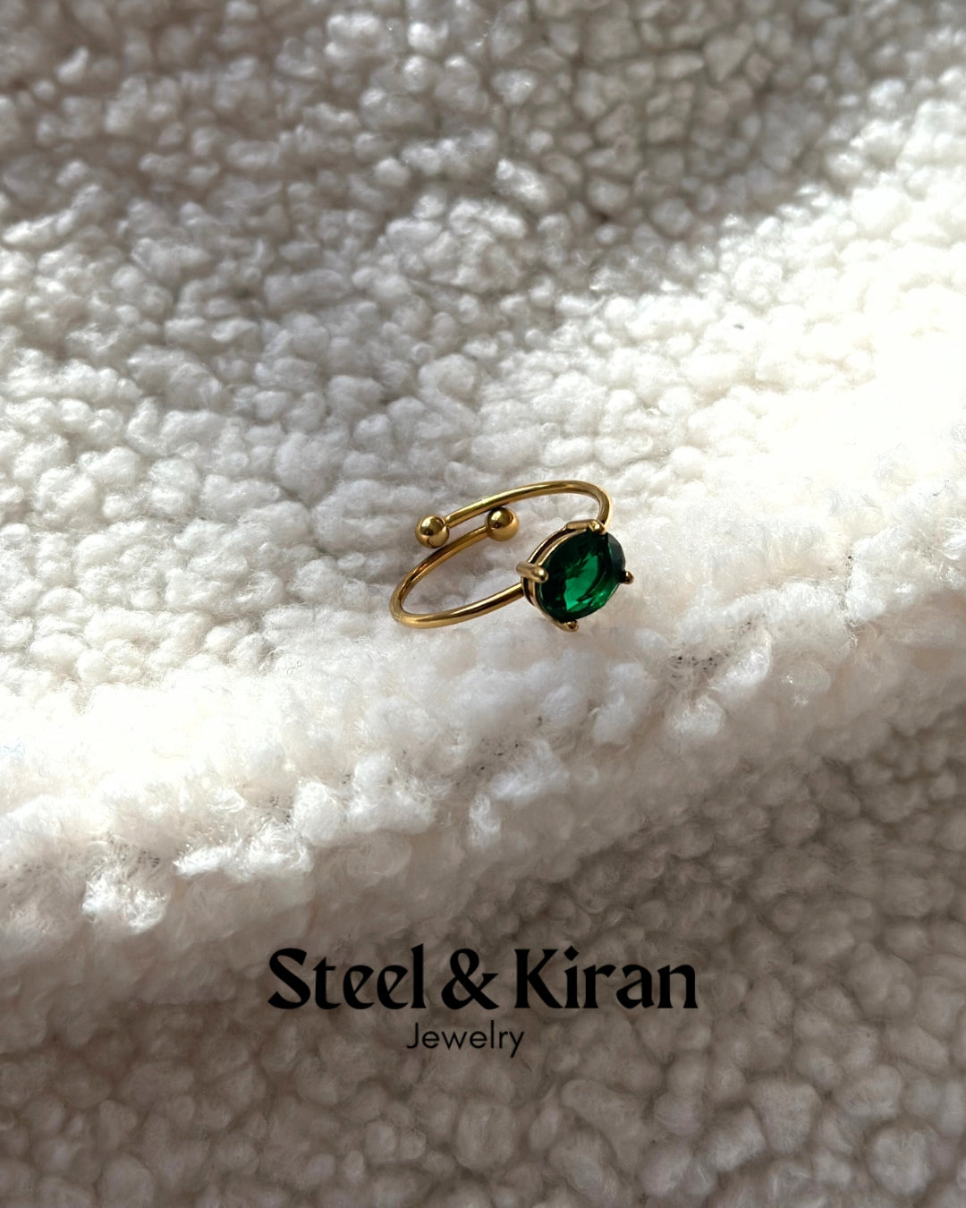 Bague en acier inoxydable “Aurora Steel”