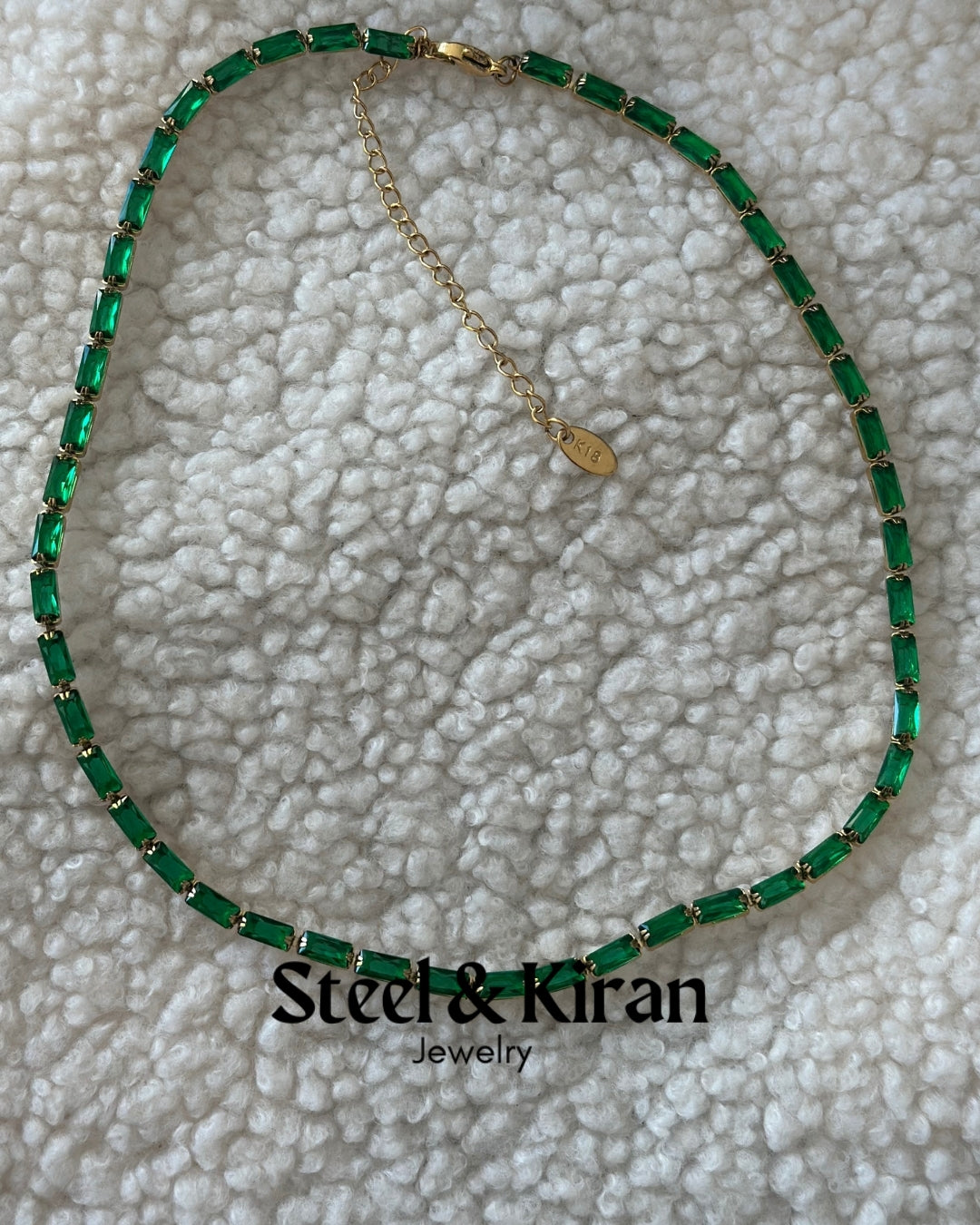 Collier Glimmer en acier avec pendentifs en zircon cubique