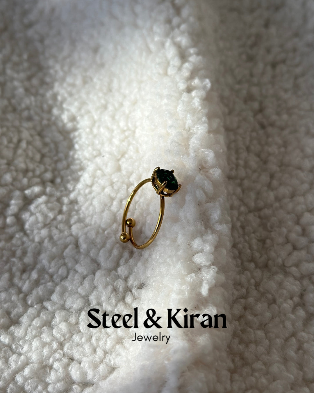 Bague en acier inoxydable “Aurora Steel”