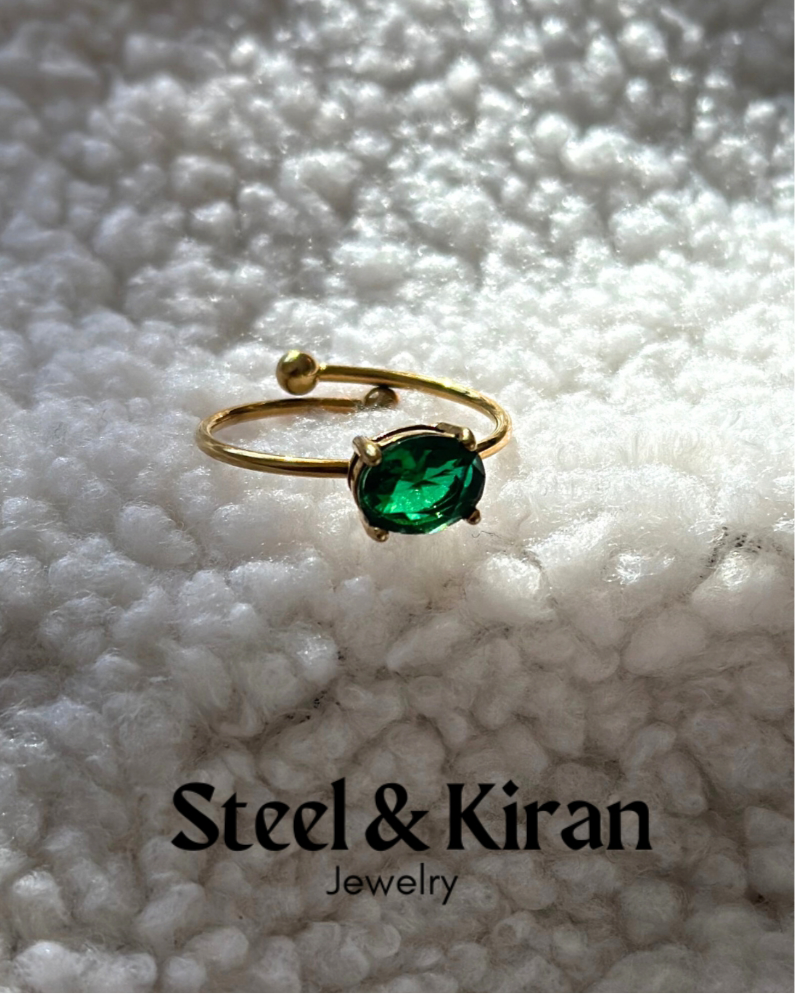 Bague en acier inoxydable “Aurora Steel”