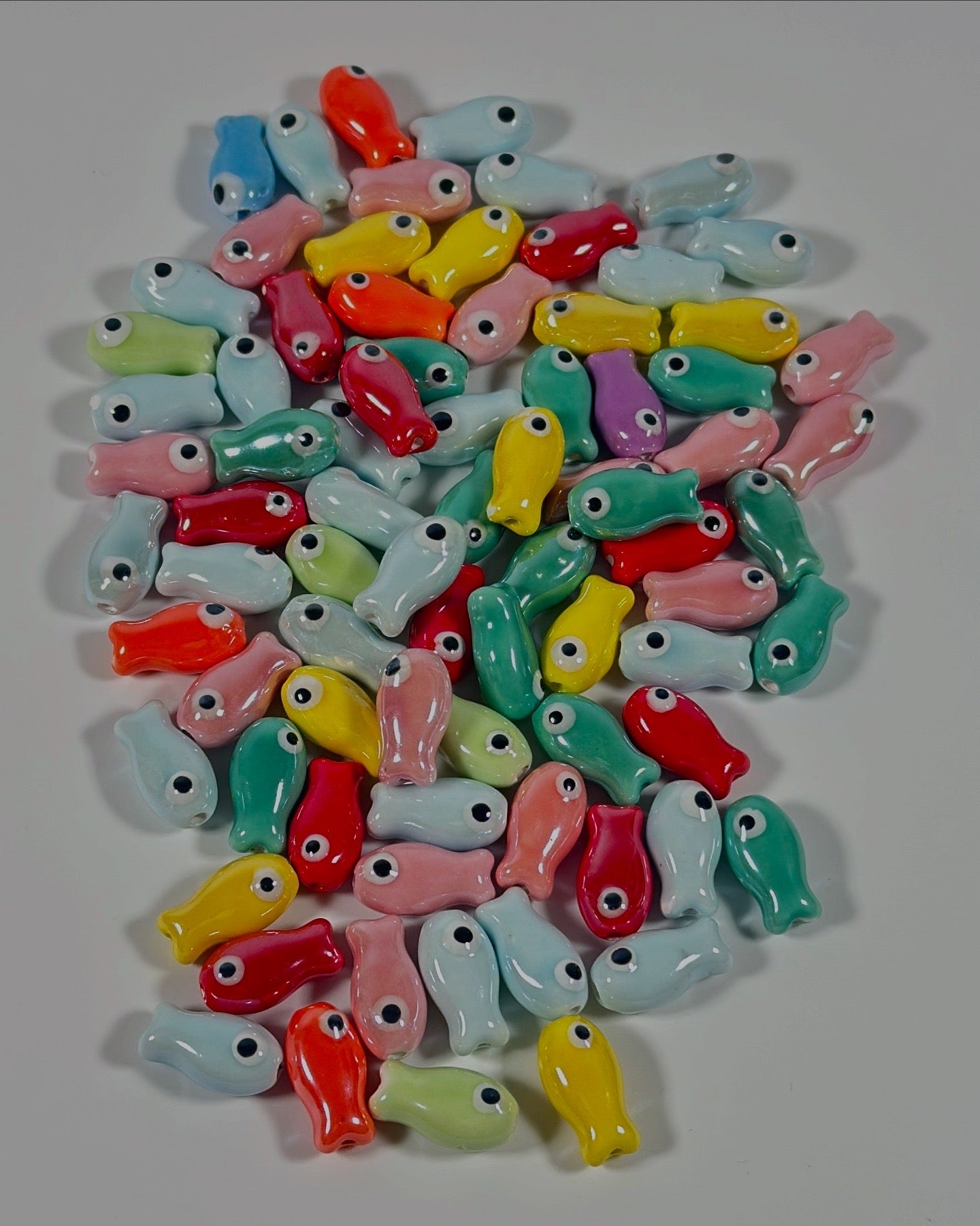 Perles en porcelaine poisson