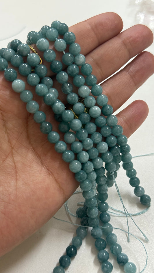 Perles en pierre Aigue marine