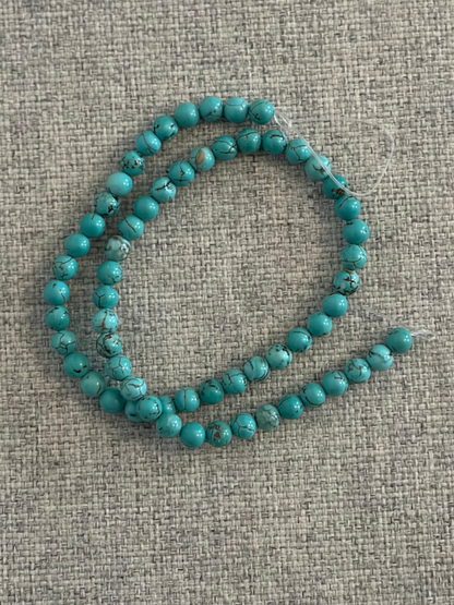 Perles en pierre turquoise