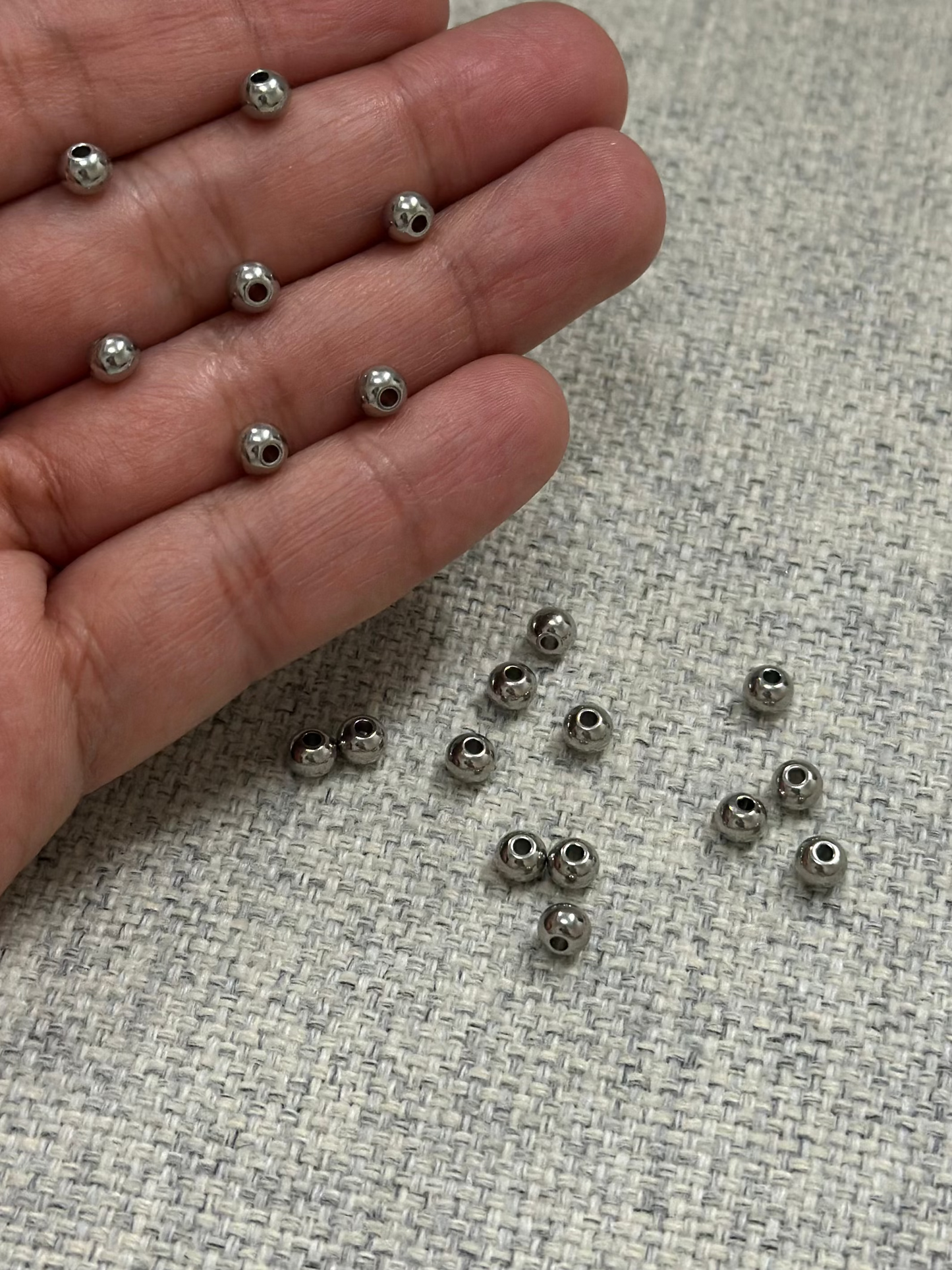 Perles d'espacement en acier inoxydable 5 mm