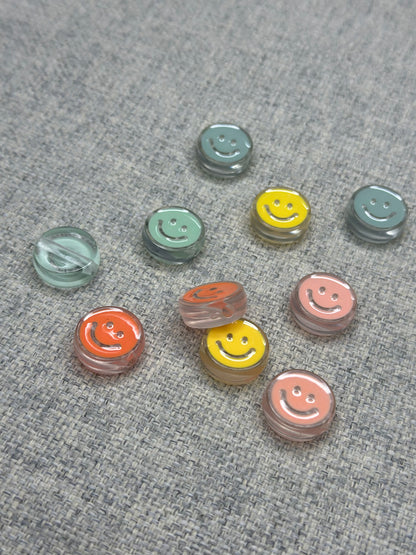 Perle en acrylique - Smiley candy transparent🙂