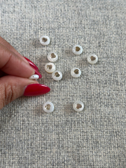 Perles en coquillages rondes