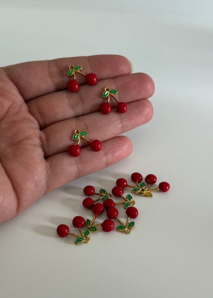 Pendentifs en acier inoxydable ‘Cerises’(Vendu a l’unité )
