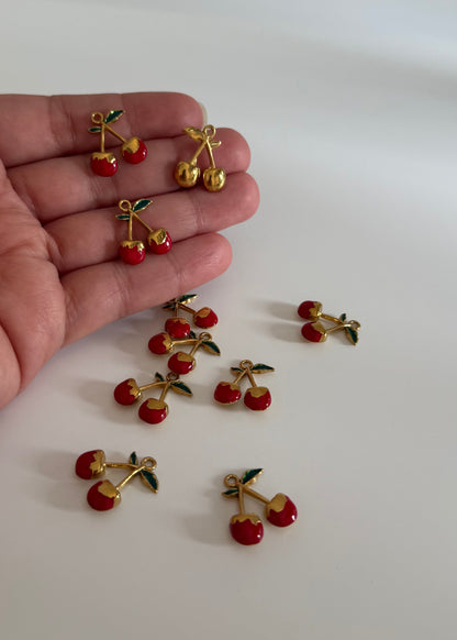 Pendentifs en acier inoxydable ‘Cerises’(Vendu a l’unité )