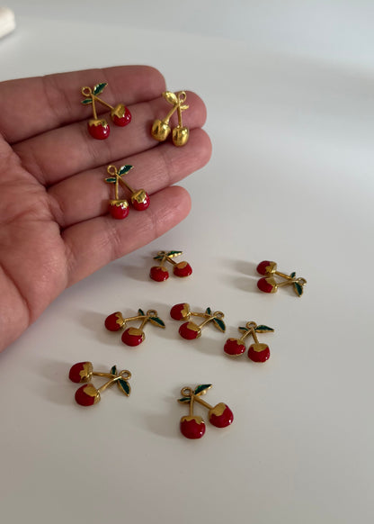 Pendentifs en acier inoxydable ‘Cerises’(Vendu a l’unité )