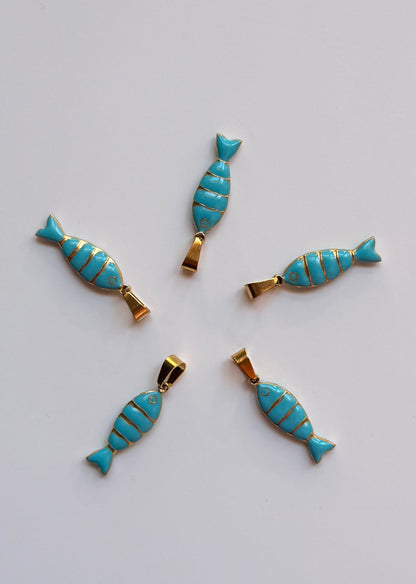 Pendentifs en acier inoxydable ‘Poissons’(Vendu a l’unité )