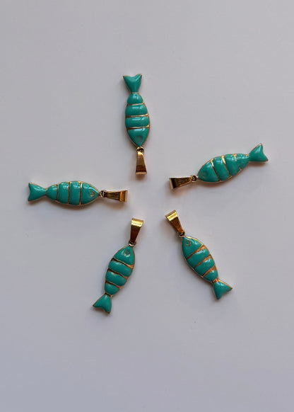 Pendentifs en acier inoxydable ‘Poissons’(Vendu a l’unité )
